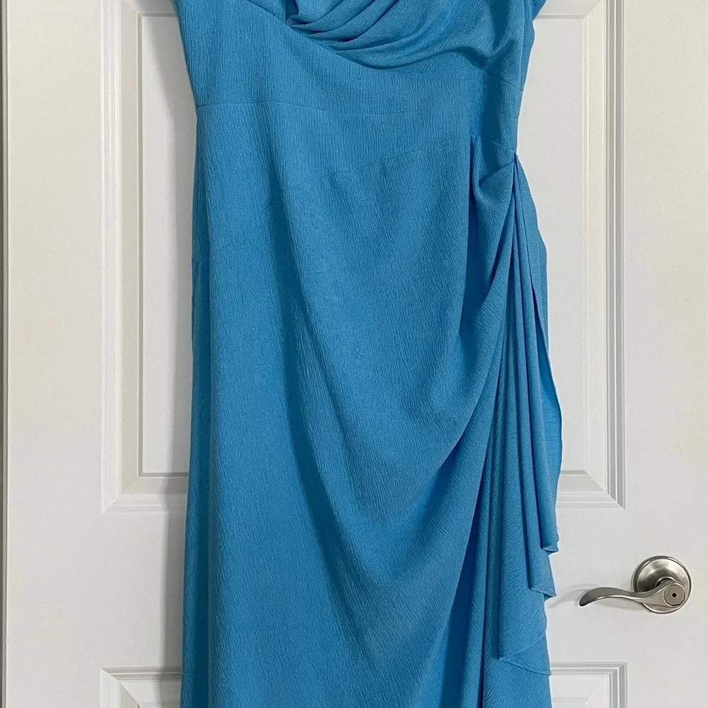 Lela Rose Cerulean Textured Crepe Sheath Dress - NWT! - Picture 3 of 6